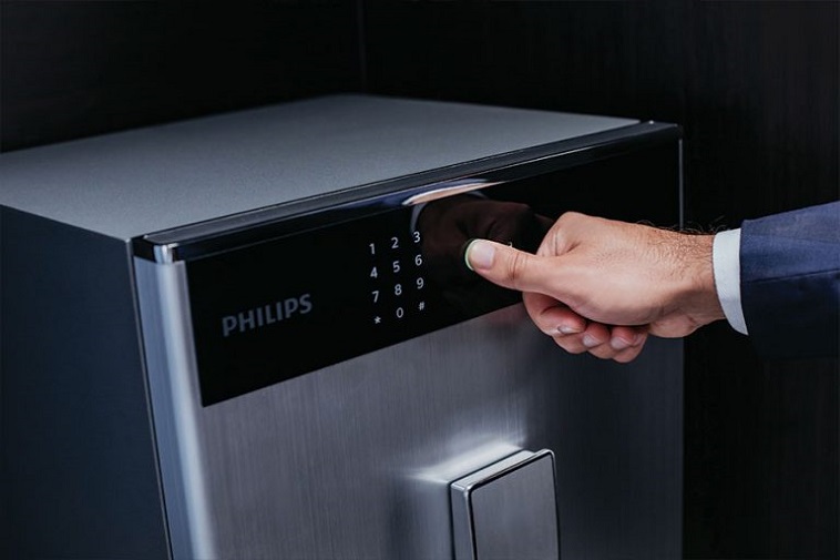 Két sắt Philips SBX701 mở khóa bằng vân tay & mã số