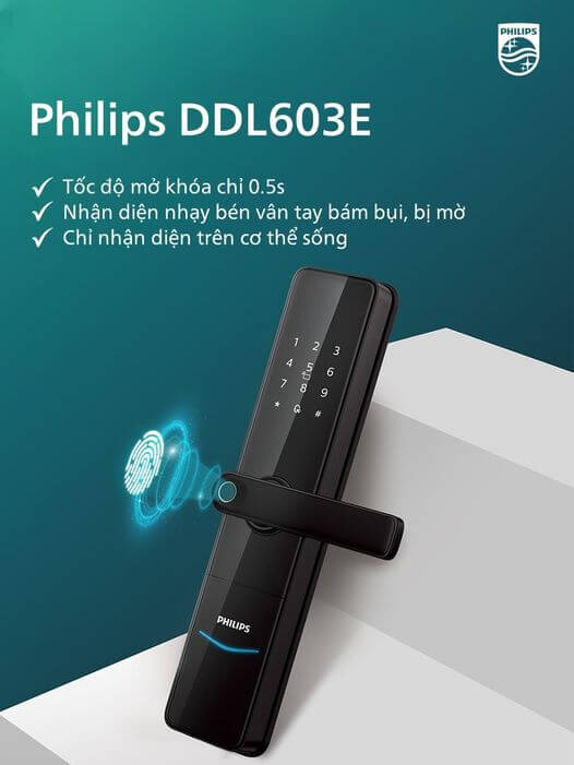 Những chức năng có trên khóa thông minh PHILIPS DDL603E